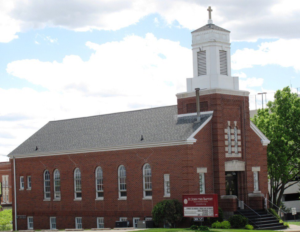 St. John the Baptist Church in downtown Cedar Rapids