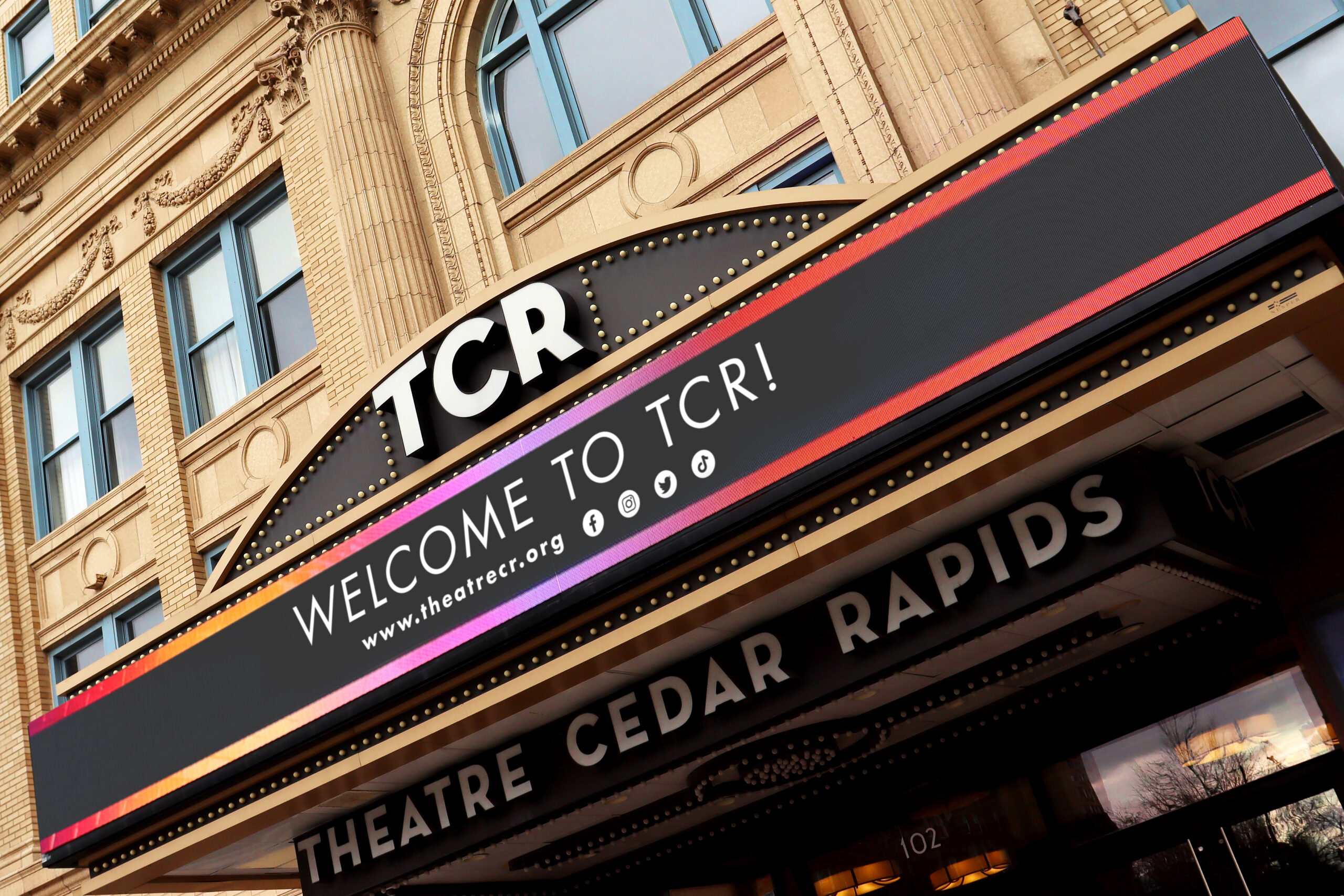 Theatre Cedar Rapids marquee